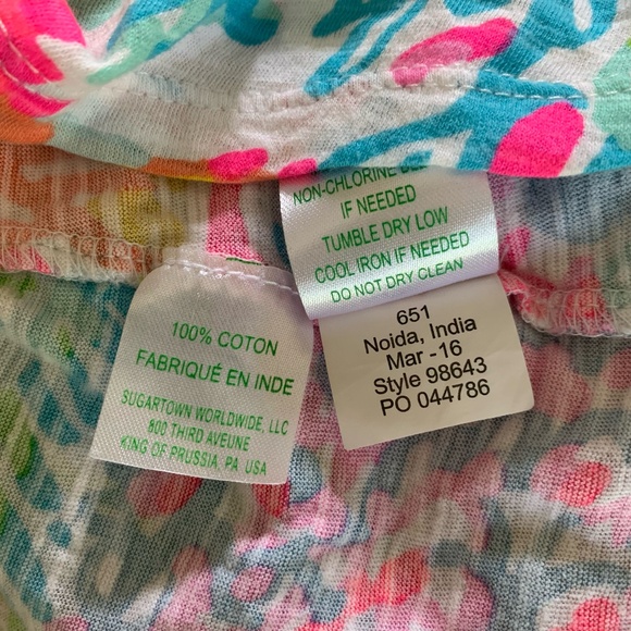 Lilly Pulitzer 'Arya Tank Top' in vibrant 'Lovers Coral' pattern - Picture 6 of 6